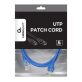 Gembird PP6U-0.5M/B 0,5m RJ45 CAT6 UTP - RJ45 CAT6 UTP M/M kék kábel