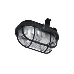   Anco 321183 max 60W IP44 230V E27 műanyagrácsos fekete ovális hajólámpa