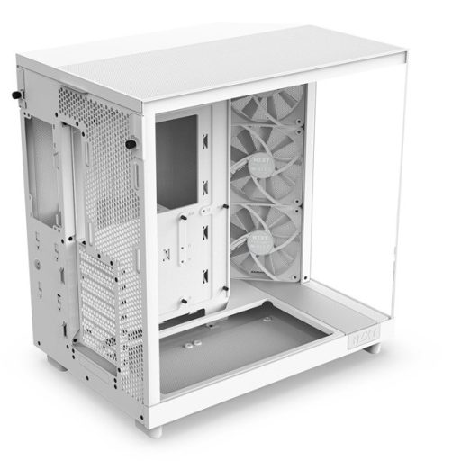 NZXT H6 Flow (2023) fehér (táp nélküli) ablakos ATX ház
