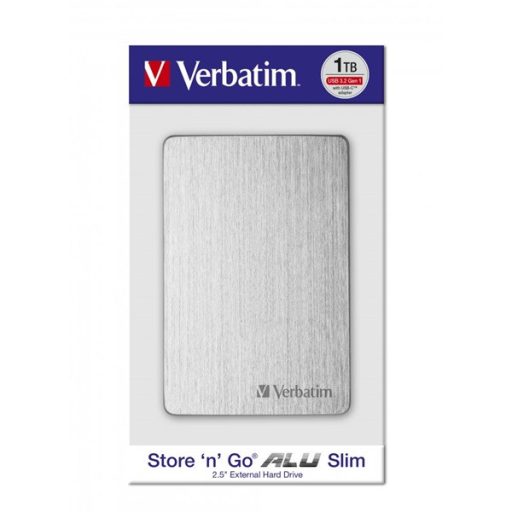 Verbatim 53663 Store 'n' Go ALU Slim 2,5” 1TB USB 3.2 Gen 1 ezüst HDD