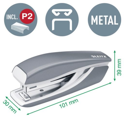 Leitz WOW 10 lap piros mini tűzőgép és lyukasztó szett