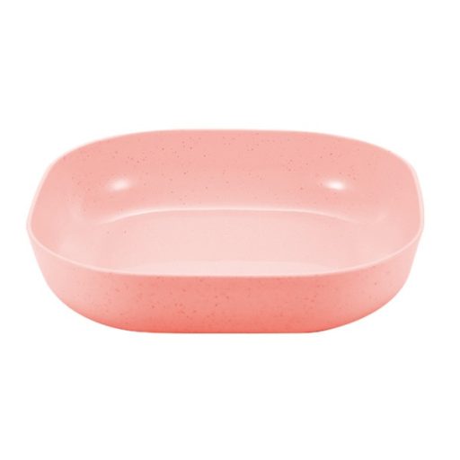 TOO KT-116 10db-os vegyes színekben búzaszalma műanyag tányér szett, 15×15×3cm