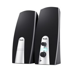   Trust Basics (5W RMS; hangerőszabályzó; 3,5mm jack; USB tápcsatlakozó) fekete 2.0 hangszóró