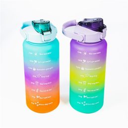   TOO KT-397 2000ml-es színátmenetes motivációs kulacs idézetekkel és időskálával