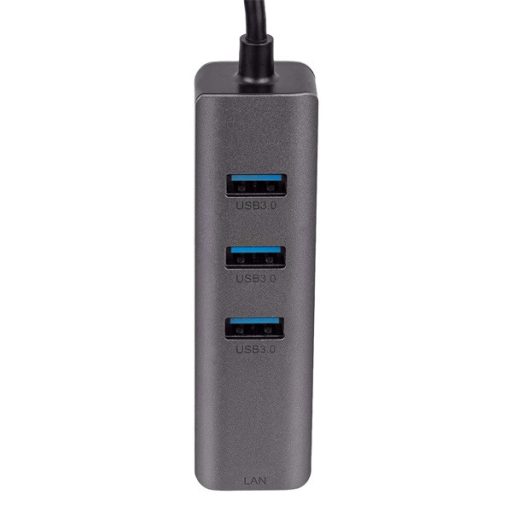 Akyga AK-AD-66 USB-C - USB 3.0 3-port + Ethernet USB hub