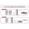 Delock 87673 Manuális, kétirányú RJ45-kapcsoló 10 Gbps 2 porttal