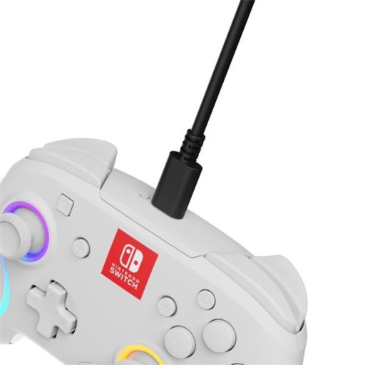 PDP 500-238-WH Afterglow Wave Nintendo Switch/Switch 2 RGB LED Lighting fehér vezeték nélküli kontroller