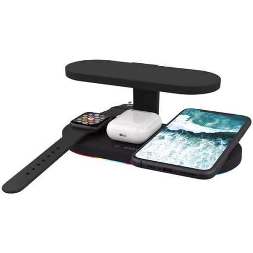 Canyon 5-in-1 UV Sterilizáló lámpával fekete vezeték nélküli töltőállomás