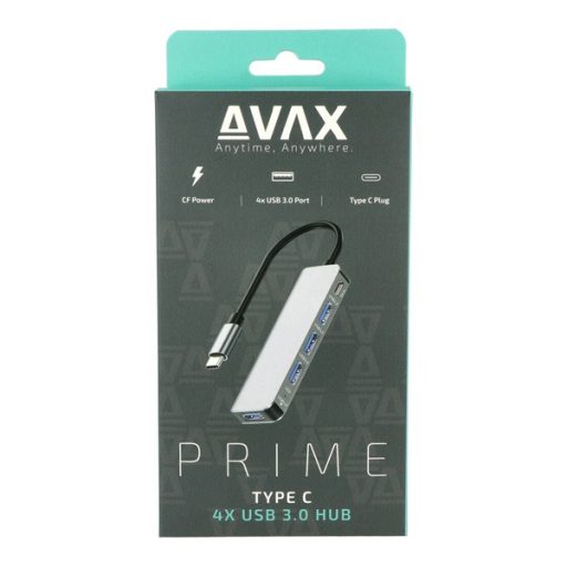 AVAX HB901 PRIME Type C-4x3.0 USB HUB+CF töltés