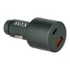 AVAX CC680B CARLY+ 140W USB A+Type C fekete autós töltő