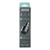 AVAX CC680B CARLY+ 140W USB A+Type C fekete autós töltő