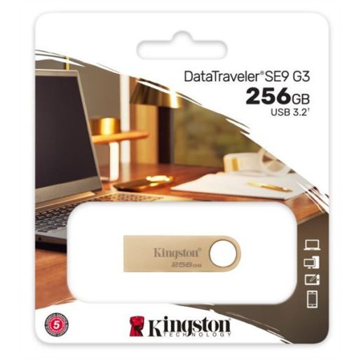 Kingston 256GB 3.2 Gen 1 DT SE9 G3 220MB/s (DTSE9G3/256GB) fém Flash Drive