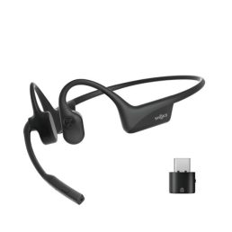   Shokz OpenComm2 csontvezetéses Bluetooth fekete Open-Ear headset + USB-C adapter