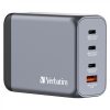 Verbatim 32204 GNC-200 GaN Charger 200W USB Type-A + 3xType-C hálózati töltő adapter