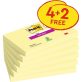   Post-it Super Sticky 655-SSCY 76x127mm 90lapos 4+2 tömb kanárisárga öntapadós jegyzettömb