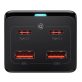 Baseus PSZM000401 GaN3 Pro 100W 2xUSB/2xUSB C/AC fekete töltő