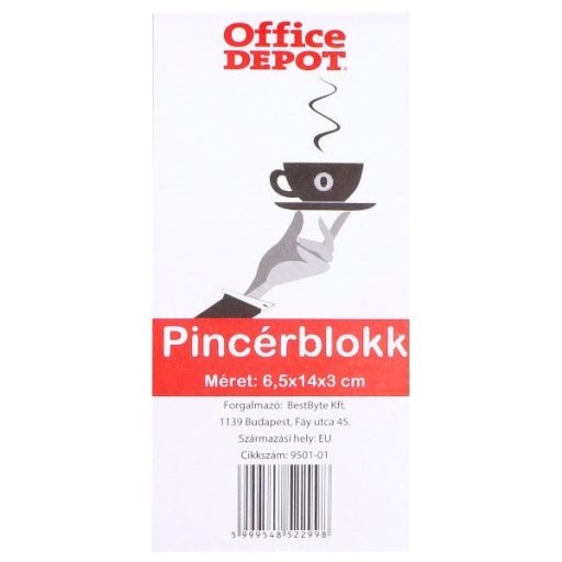 Office Depot 6,5 x 14 x 3 cm pincérblokk