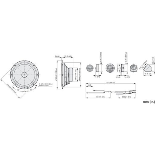 Pioneer TS-A1601C 16,5 cm 2 utas komponens autós hangszóró pár