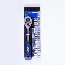   IRIS TOOLS SS-012-019 12 darabos dugókulcs készlet racsnis karral 1/2"