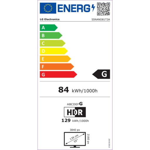 LG 55" 55NANO81T3A 4K UHD HDR NanoCell Smart TV