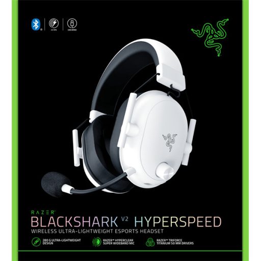 Razer BlackShark V2 HyperSpeed fehér vezeték nélküli gamer headset