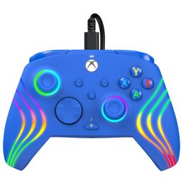   PDP 049-024-BL Afterglow Wave Xbox Series X|S/Xbox One/PC RGB LED kék vezetékes kontroller
