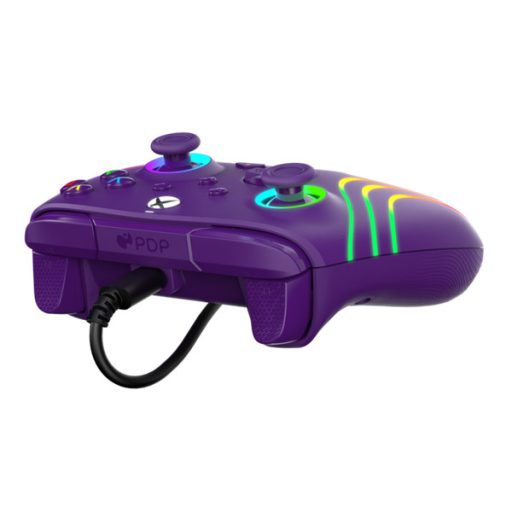 PDP 049-024-PR Afterglow Wave Xbox Series X|S/Xbox One/PC RGB LED lila vezetékes kontroller