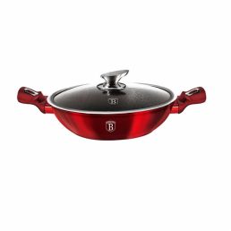   Berlinger Haus BH/7110 Metallic Line Burgundy Edition 30 cm fedővel, wok