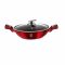 Berlinger Haus BH/7110 Metallic Line Burgundy Edition 30 cm fedővel, wok