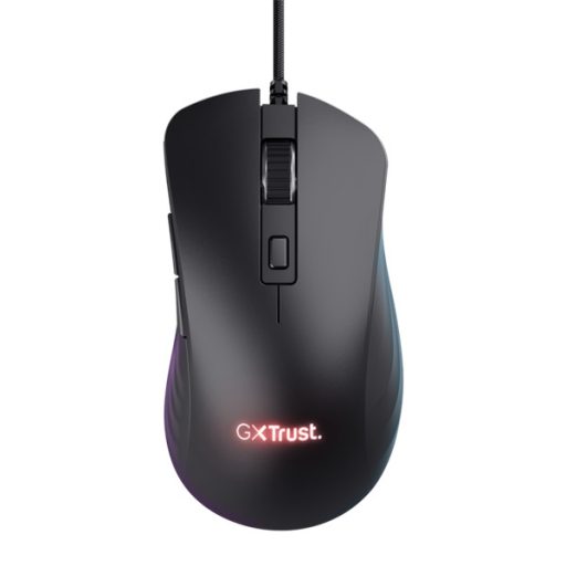 Trust GXT924 Ybar+ vezetékes fekete gamer egér