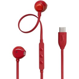   JBL T 305 C RED vezetékes USB C mikrofonos piros fülhallgató