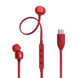   JBL T 310 C RED vezetékes USB C mikrofonos piros fülhallgató