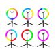   Tracer TRAOSW46807 Ring Light 8 W/26 cm/600-1700 lm/RGB/gyűrűs LED lámpa mini állvánnyal