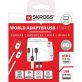 SKROSS 1.302474 PRO Light 45W USB-A/USB-C fehér világutazó adapter + Type-C kábel
