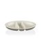 IRIS L-00517 dupla színű snack tál,  zöld, szürke, beige