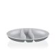 IRIS L-00517 dupla színű snack tál, zöld, szürke, beige