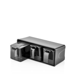   IRIS L-00677 fűszertartó kanalakkal 3x550ml, elefántcsont vagy antracit színű