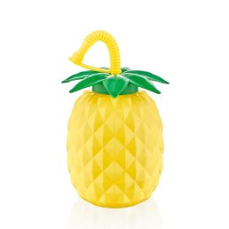   IRIS L-00758 Ananász alakú koktélpohár szívószállal 800ml