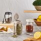   IRIS C-00171 Prizma üveg tároló kanállal 380ml, antracit, zöld vagy piros színű