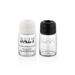   IRIS C-00382 Motto Salt&Pepper üveg fűszerszóró 2*100ml, fekete vagy elefántcsont színű