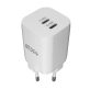   NextOne 35WDUAL-GAN-CHR 35W GaN 2xType-C fehér hálózati töltő