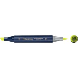   Deli Finenolo 123 - Fluorescent Yellow kétvégű permanent ART marker