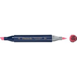   Deli Finenolo 121 - Fluorescent Coral Red kétvégű permanent ART marker