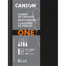   Canson One 27,9x35,6 cm, álló, 100 g/m2, ragasztott fehér rajzpapírfüzet