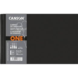   Canson One 21,6x14 cm, fekvő, 100 g/m2, ragasztott fehér rajzpapírfüzet
