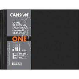   Canson One 27,9x21,6 cm, fekvő, 100 g/m2, ragasztott fehér rajzpapírfüzet