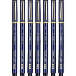 Deli Finenolo 7db/csomag fekete rajzmarker készlet