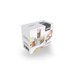   IRIS Button Salt&Pepper üveg fűszerszóró szett 2*67ml, rószaszín, fehér, szürke vagy kék színű HN-1137
