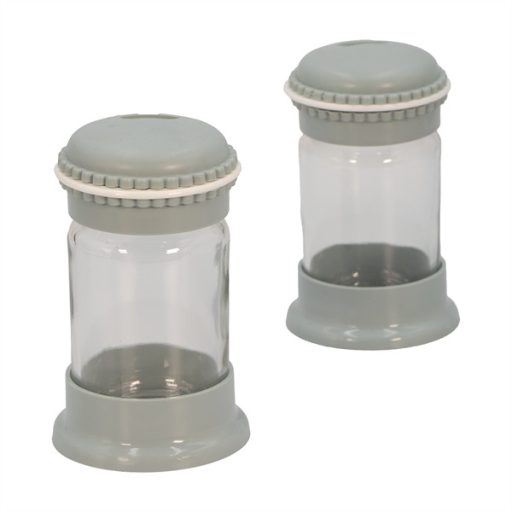 IRIS Macaron Salt&Pepper üveg fűszerszóró szett 2*105ml, rószaszín, fehér, szürke vagy kék színű HN-1139