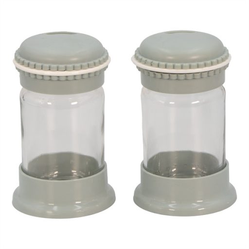 IRIS Macaron Salt&Pepper üveg fűszerszóró szett 2*105ml, rószaszín, fehér, szürke vagy kék színű HN-1139
